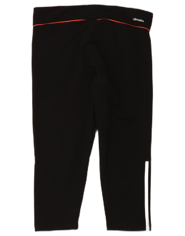 Женские леггинсы-капри Adidas Climalite UK 12/14, средний черный полиэстер