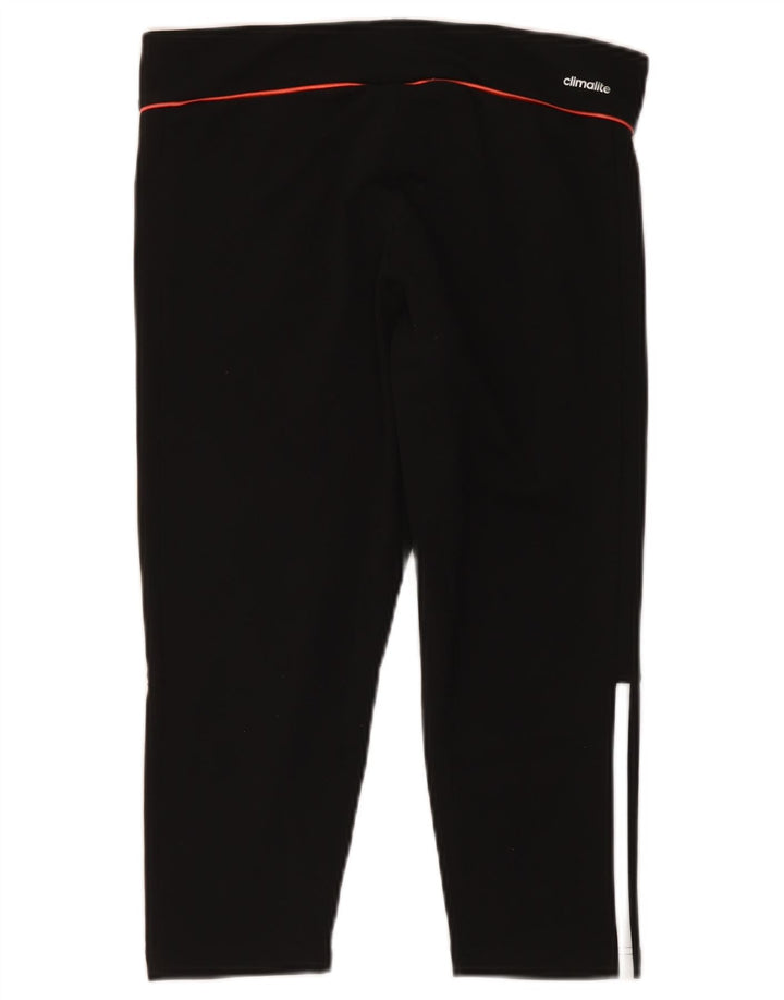 Женские леггинсы-капри Adidas Climalite UK 12/14, средний черный полиэстер