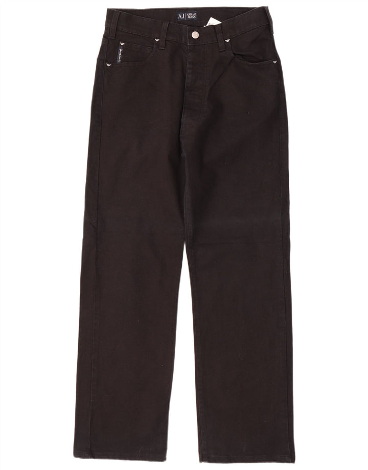 Мужские прямые джинсы ARMANI W30 L30, черный хлопок