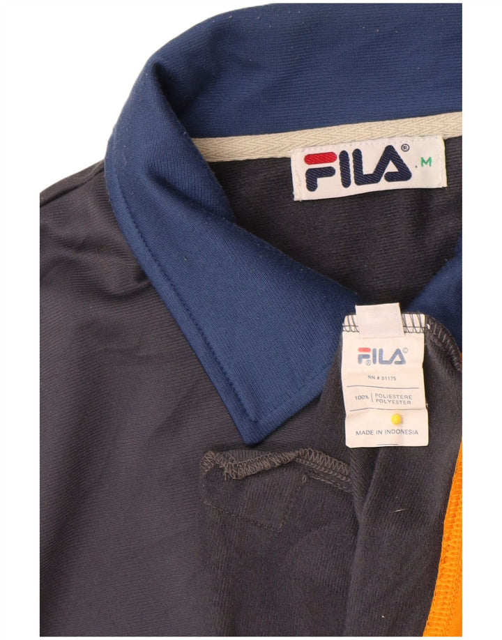 Мужской спортивный костюм Fila, верхняя куртка, средний темно-синий, полиэстер с цветными блоками