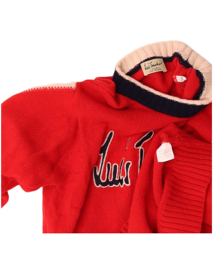 Женский джемпер с вырезом «лодочка» Luis Trenker IT 50 XL, красный, шерсть