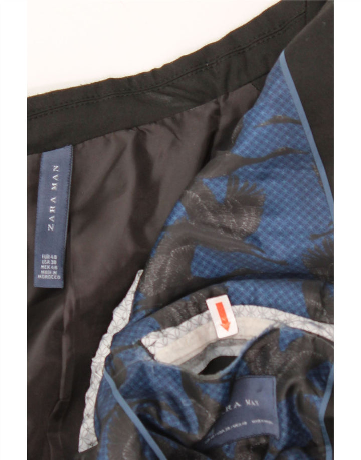 Мужской пиджак ZARA на 2 пуговицах EU 48, средний черный