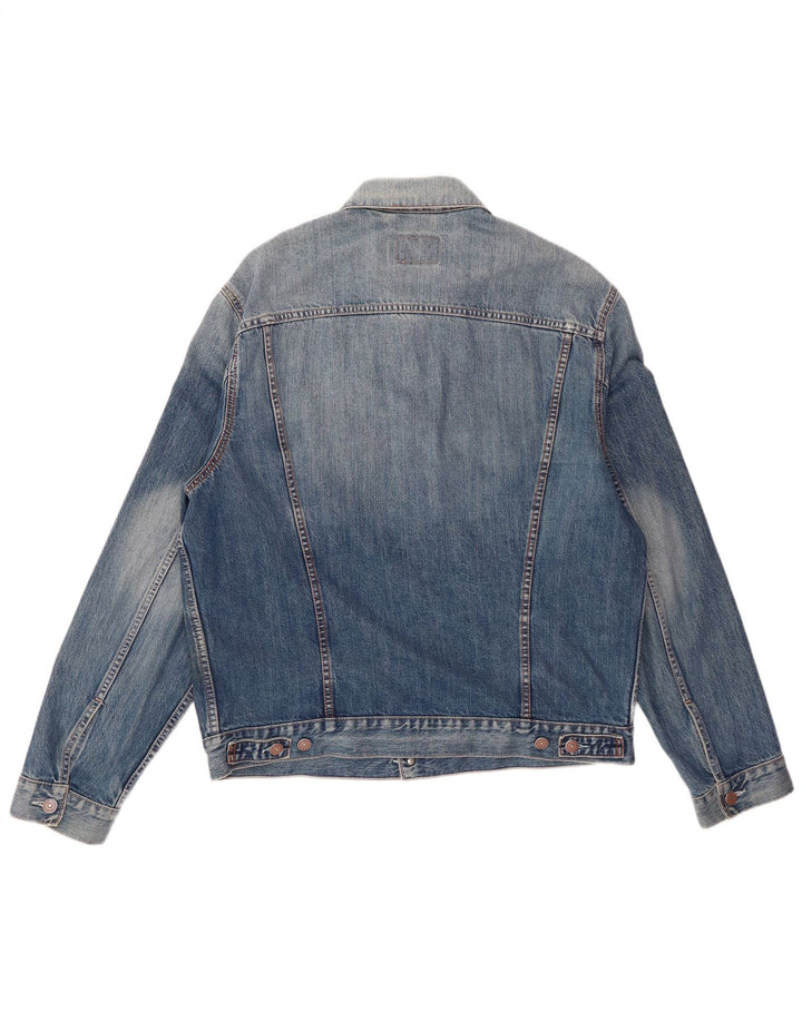 Мужская джинсовая куртка Levi's 70550 UK 40, большая синяя хлопковая ткань