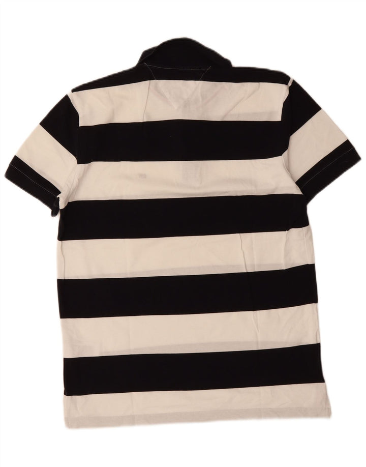 Мужская рубашка поло Tommy Hilfiger среднего размера, черная полоска, хлопок