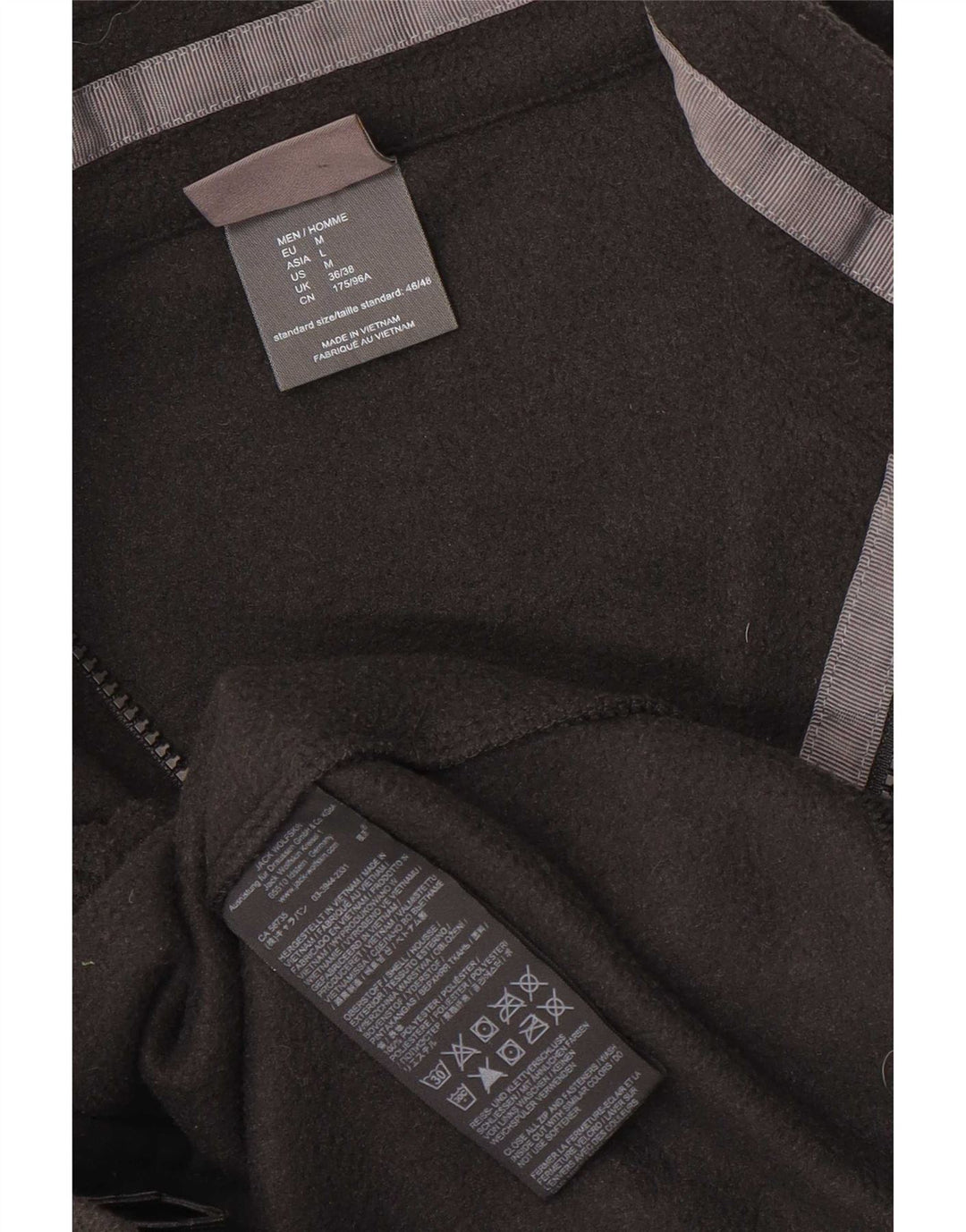 Мужская флисовая куртка Jack Wolfskin UK 36/38, маленькая, черная, полиэстер