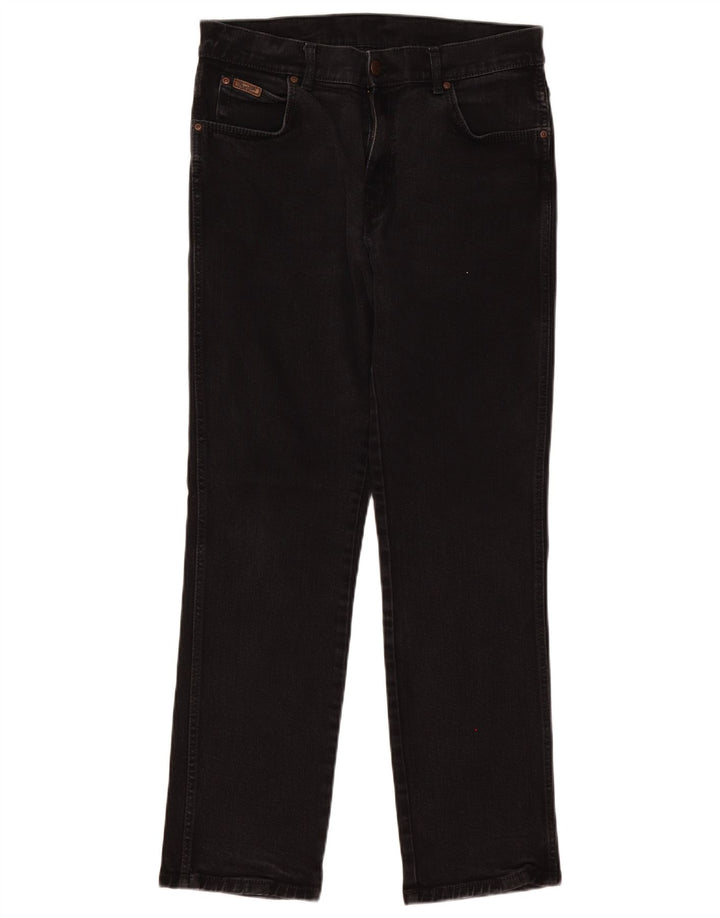 Мужские прямые джинсы Wrangler Texas Stretch W34 L32, черный хлопок