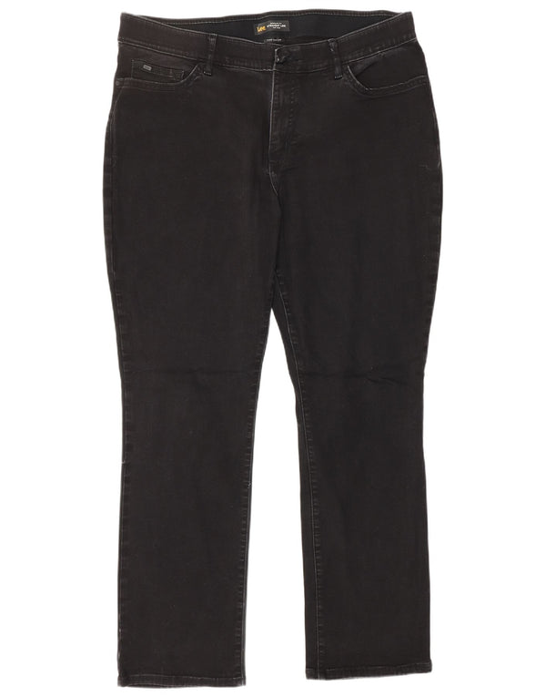 Женские прямые джинсы Lee со средней посадкой США 18 2XL W38 L30, черный хлопок