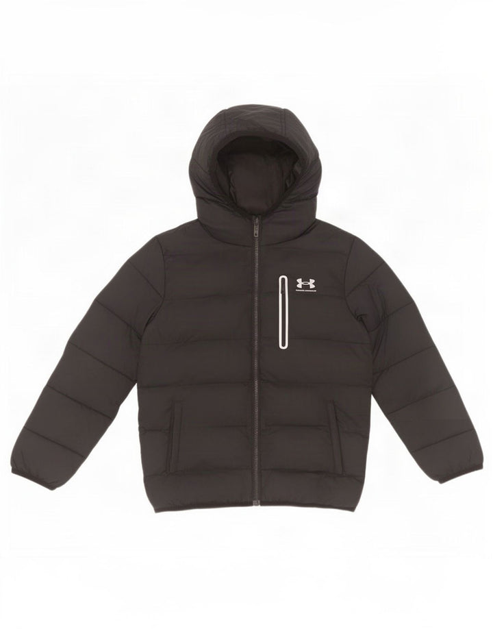 Утепленная куртка с капюшоном для мальчиков Under Armour 10-11 лет, черный полиамид