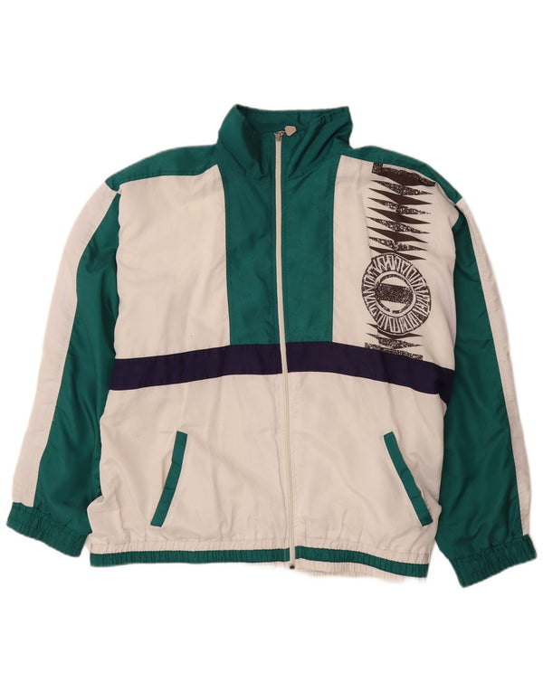 Мужская спортивная куртка COSMOS UK 16, большая белая с цветными блоками