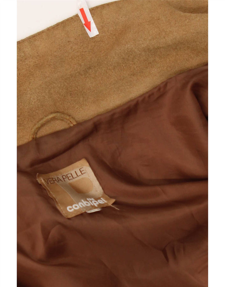 Мужская замшевая куртка Conbipel IT 56 2XL Бежевая кожа