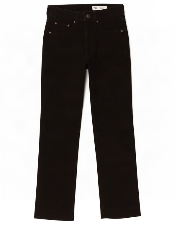 Женские прямые джинсы Zara EU 34 2XS W24 L26, черный хлопок