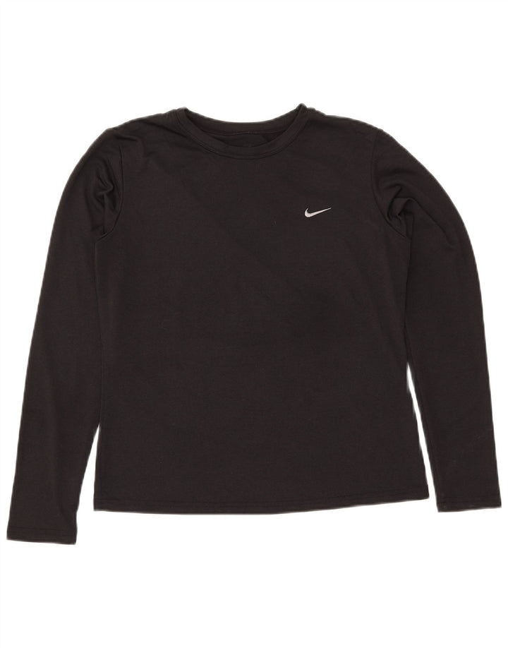 Женский топ NIKE Dri Fit с длинным рукавом, США 8/10, средний черный полиэстер