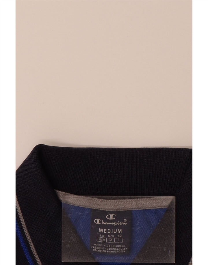 CHAMPION Mens Polo Shirt Medium Navy Blue Vintage Champion and Second-Hand Champion from Messina Hembry 