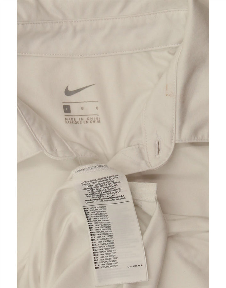 Мужская рубашка-поло NIKE, большая белая полиэстер
