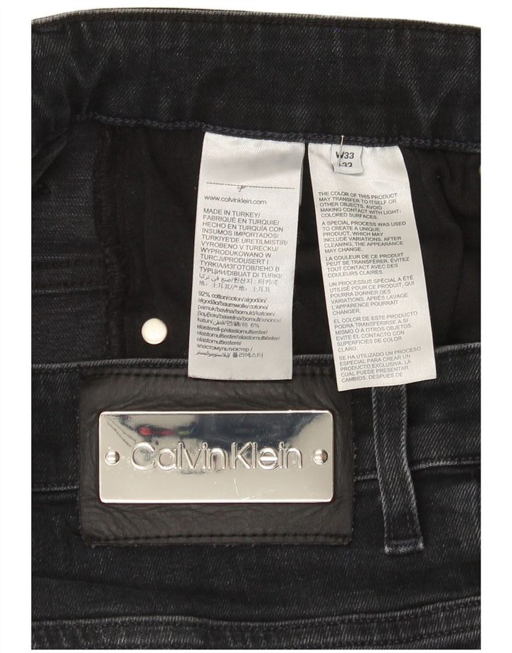 Мужские узкие джинсы Calvin Klein W33 L32, черный хлопок