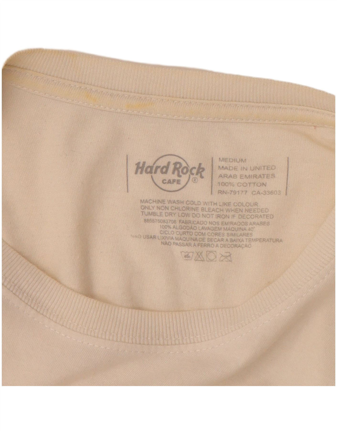 Мужская футболка с рисунком Hard Rock Cafe Lisboa, средний цвет, белый хлопок