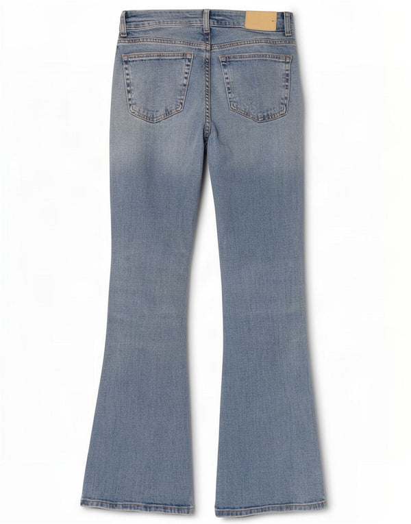 Zara Womens Flared Jeans EU 34 2XS W24 L34 Blue Cotton