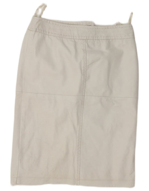 Юбка женская кожаная Madeleine Medium W30 белая