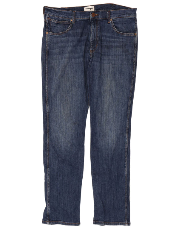 Мужские прямые джинсы Wrangler Greensboro W34 L34, синие, хлопок