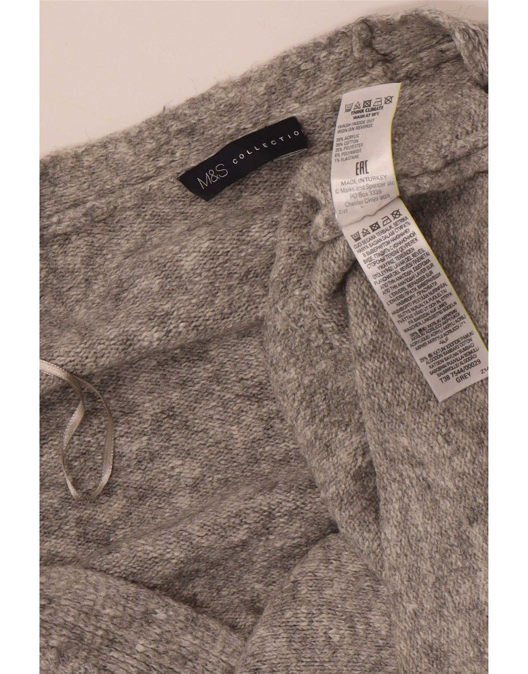 Женский свободный кардиган Marks & Spencer UK 18 XL Серый в крапинку
