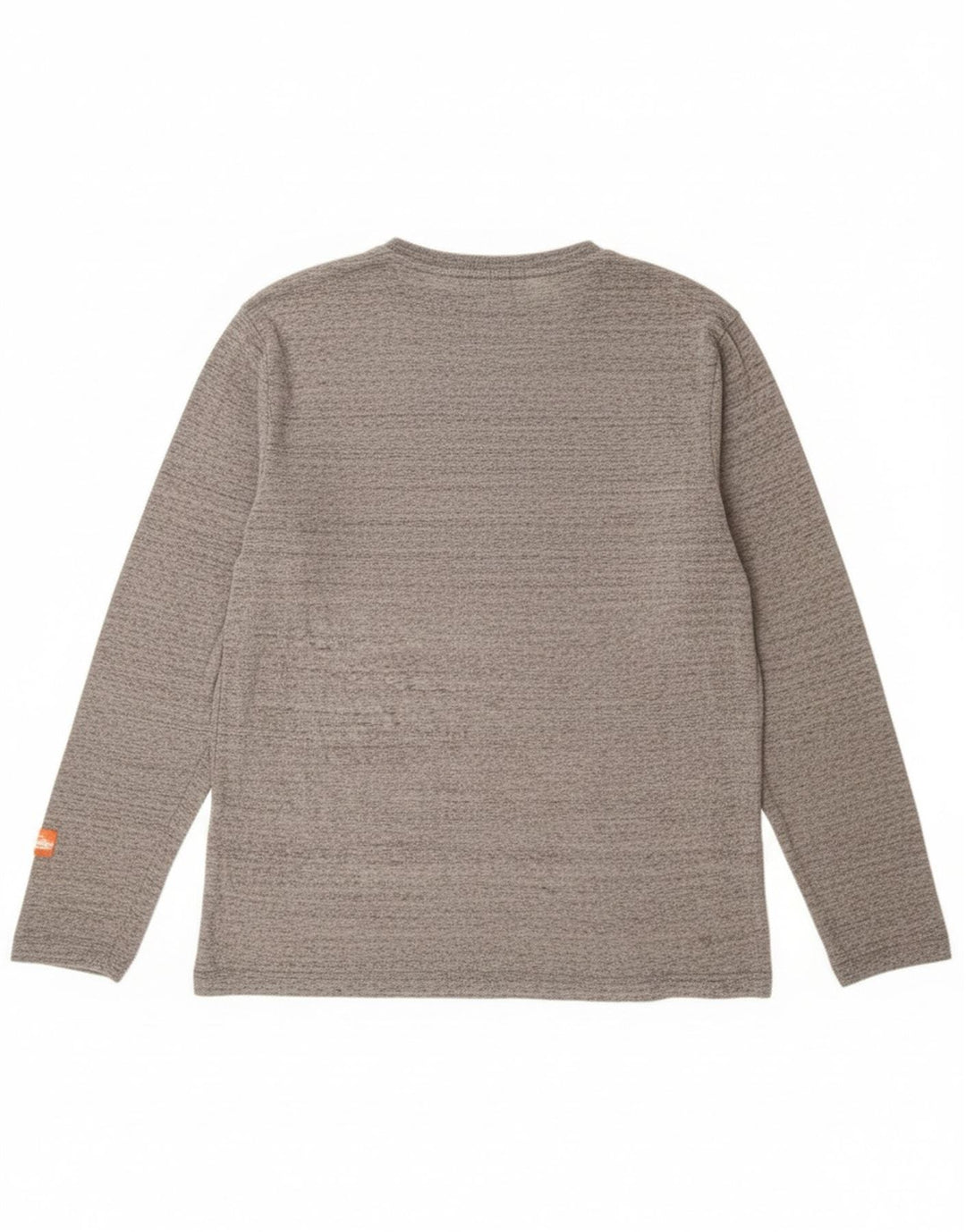 Мужской топ Superdry с длинным рукавом XL, серый хлопок с крапинками
