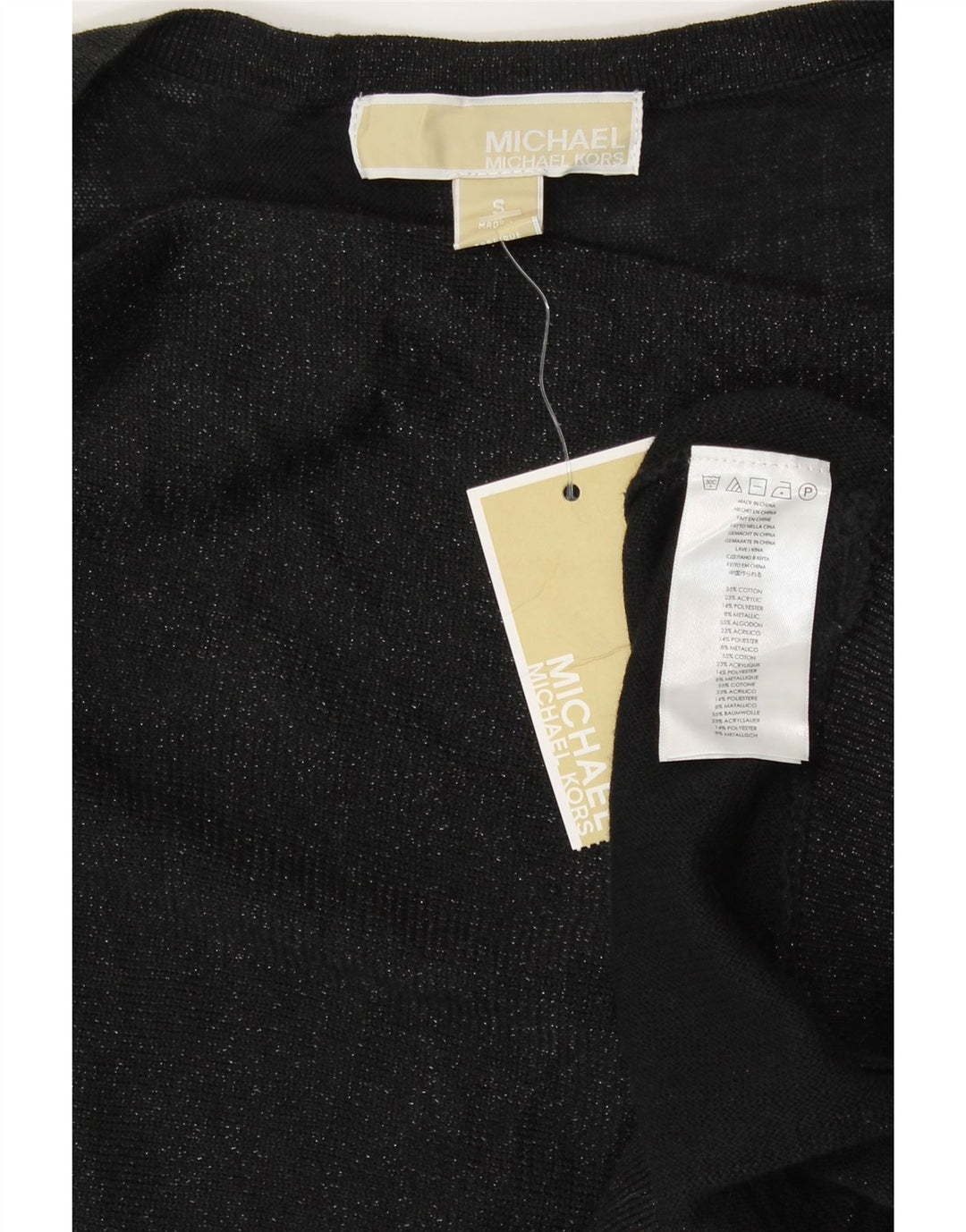 Женская блузка без рукавов Michael Kors, Великобритания, 10 маленьких размеров, черный хлопок