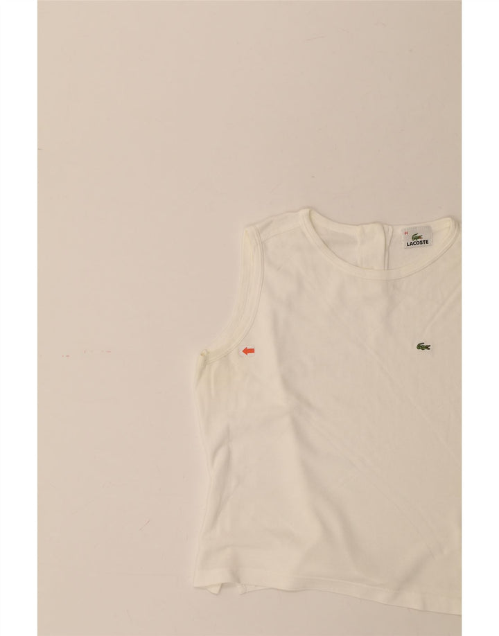 LACOSTE Женский жилет, размер 44, большой, белый хлопок