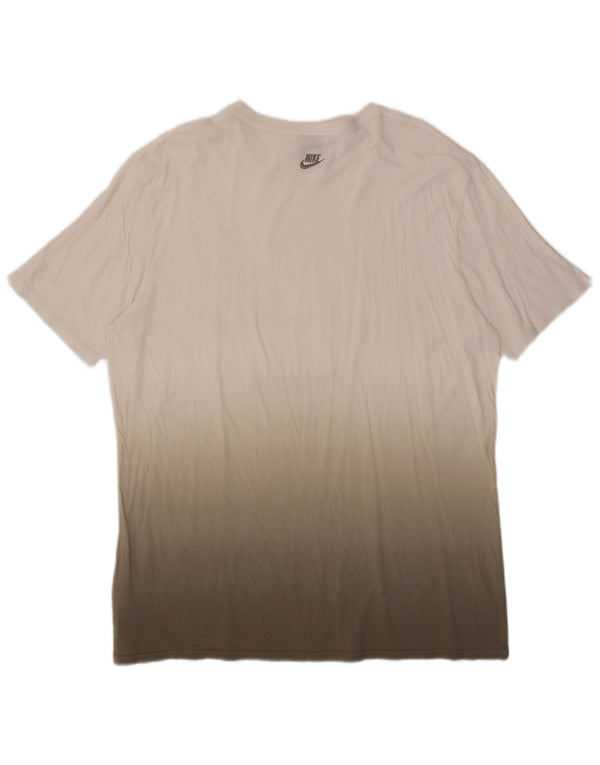 Мужская футболка с рисунком Nike, Великобритания, размер 45/47 XL, белый хлопок, тай-дай