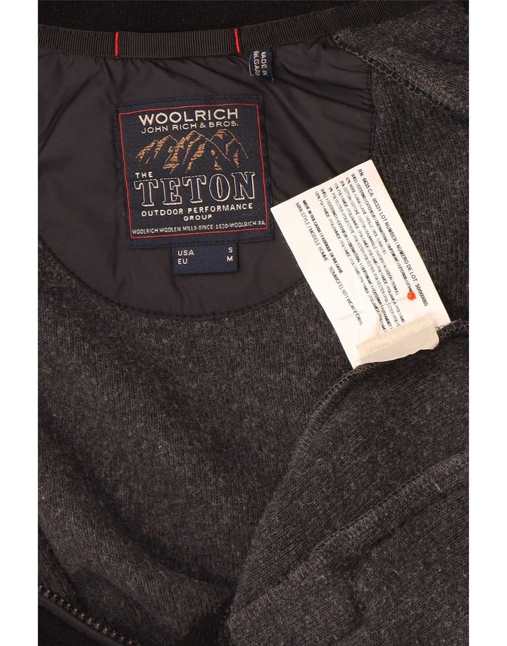 Мужской кардиган Woolrich, маленький черный шерстяной свитер с цветными блоками