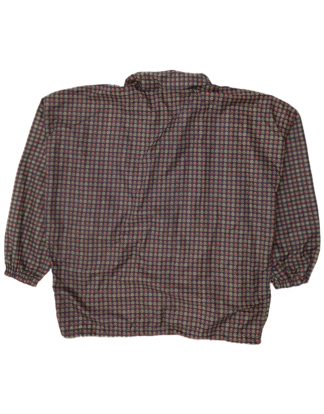 Мужской бомбер VINTAGE оверсайз UK 40, большой синий в горошек