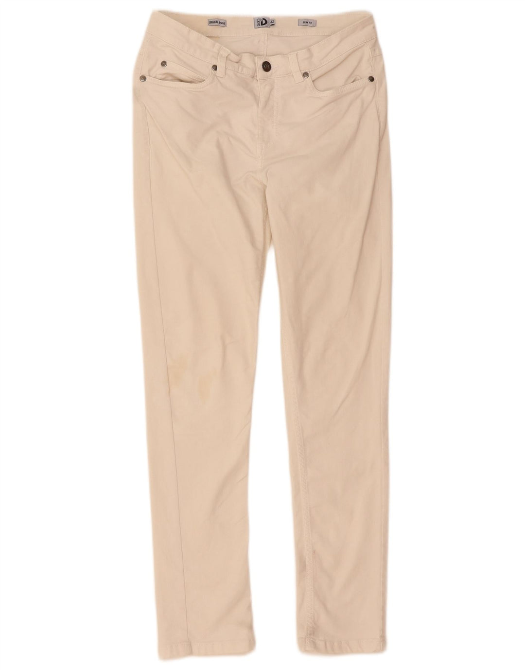 DACK'S Womens Slim Jeans IT 42 Medium W28 L29 Off White Cotton