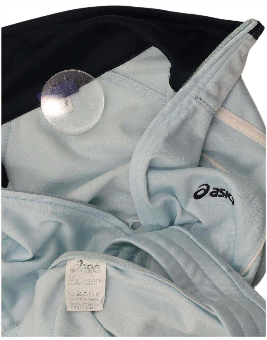 Мужской спортивный костюм ASICS, верхняя куртка, средний синий полиэстер