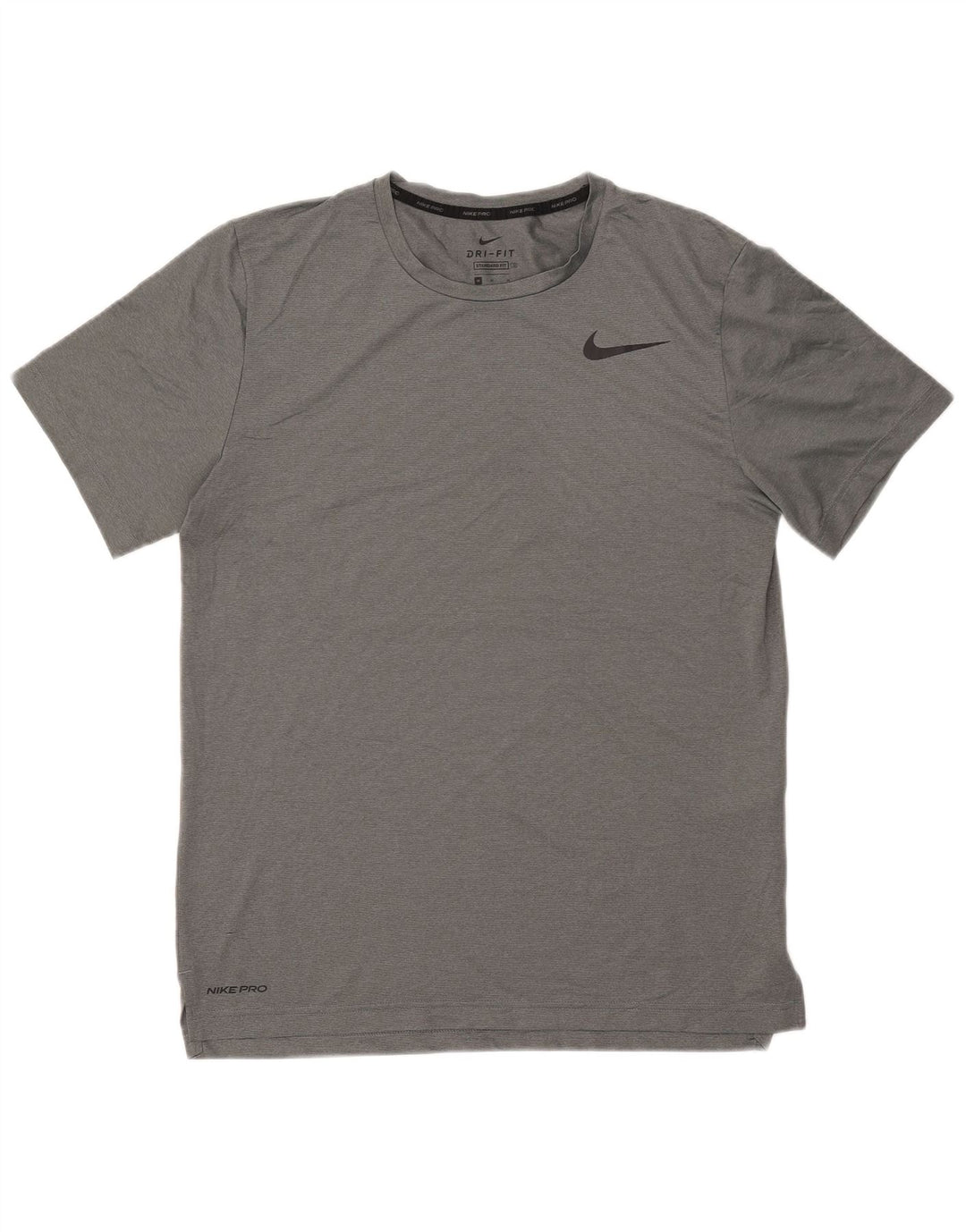 Мужская футболка NIKE Dri Fit Standard Fit, верх из полиэстера среднего серого цвета