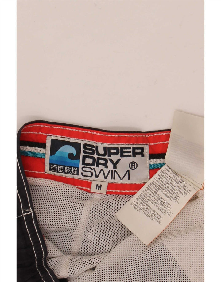 Мужские шорты для плавания Superdry с рисунком, средний темно-синий, полиэстер