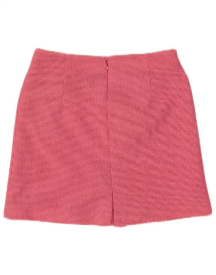 Женская мини-юбка Zara XS W24 розовая из полиэстера