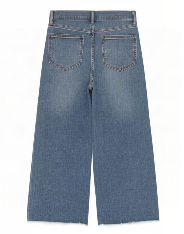 Женские широкие джинсы с высокой талией Gap W25 L24, синий хлопок