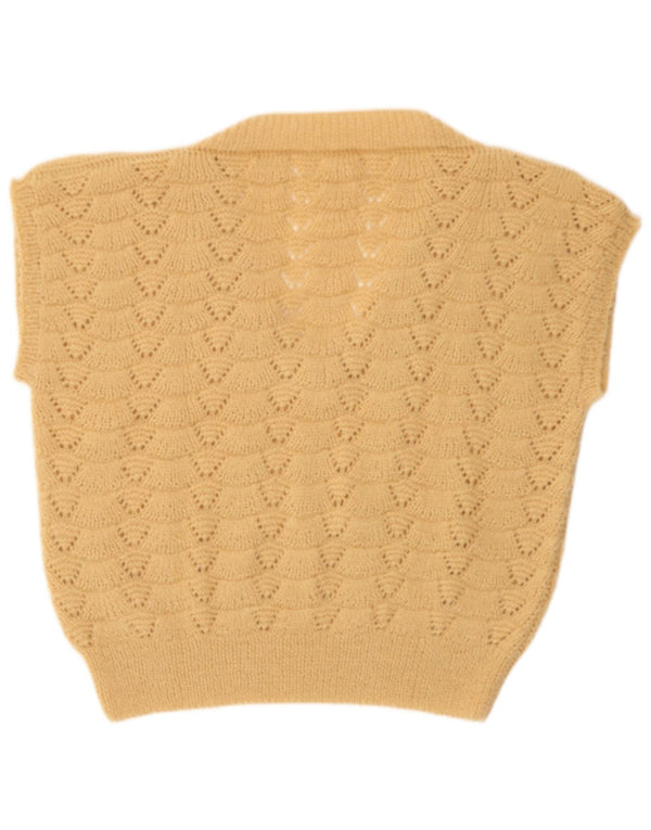 Винтажная женская майка-майка UK 16, большая, бежевая