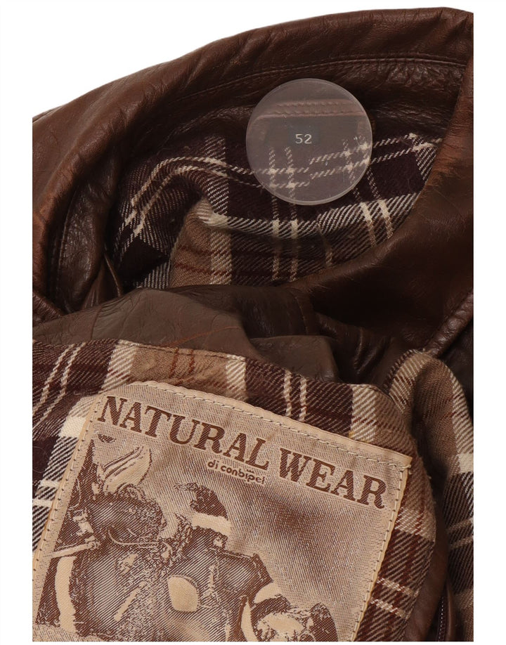 Conbipel Мужская кожаная куртка из натуральной кожи IT 52 XL Коричневая