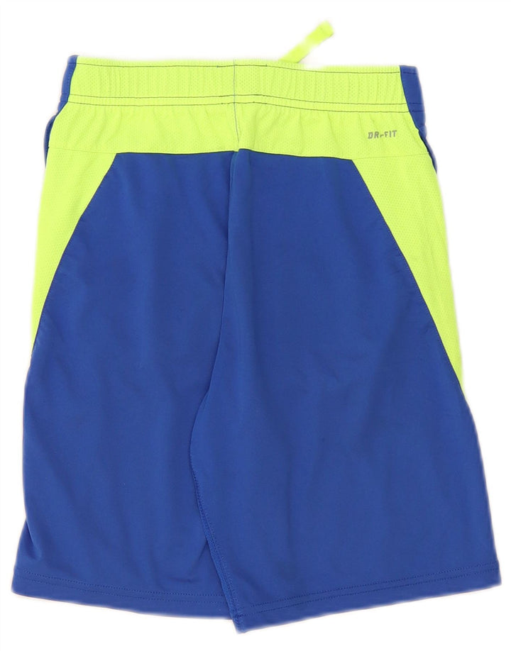 Спортивные шорты Nike Dri Fit для мальчиков 8–9 лет, маленькие синие, полиэстер с цветными блоками