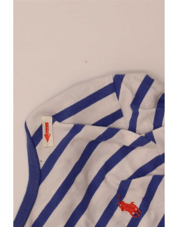 Женская футболка Ralph Lauren Top UK 12, хлопок средней длины в белую полоску