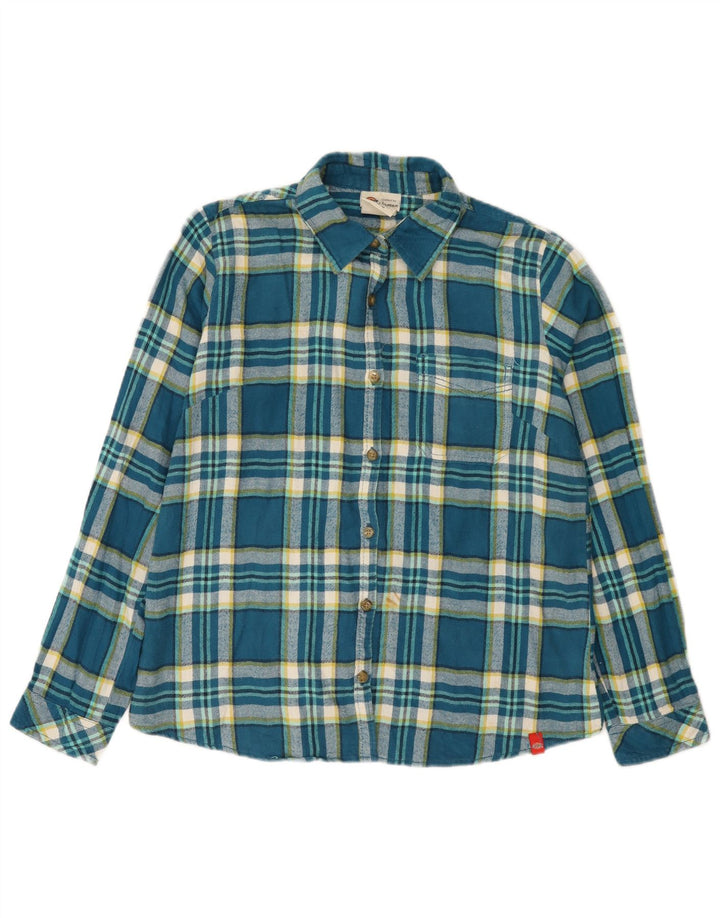 Женская фланелевая рубашка Dickies UK 14, средний синий клетчатый хлопок