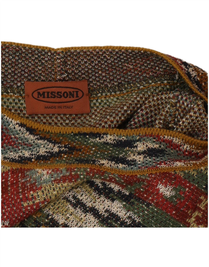 Мужской джемпер с круглым вырезом MISSONI IT 54 XL Разноцветный с геометрическим рисунком