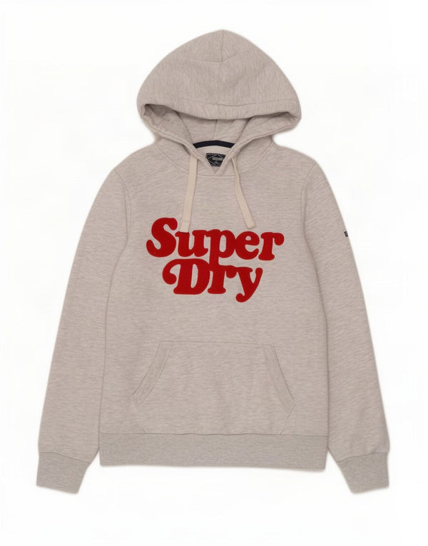 Женский джемпер с капюшоном Superdry UK 8, маленький, серый, хлопок