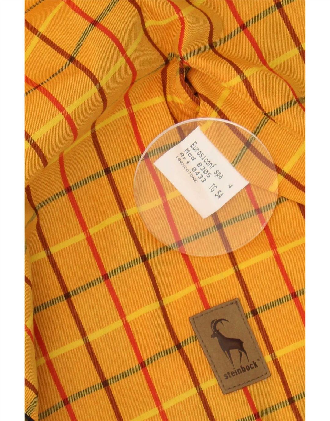 Мужская двусторонняя куртка Steinbock EU 54 2XL, хлопковая желтая клетка