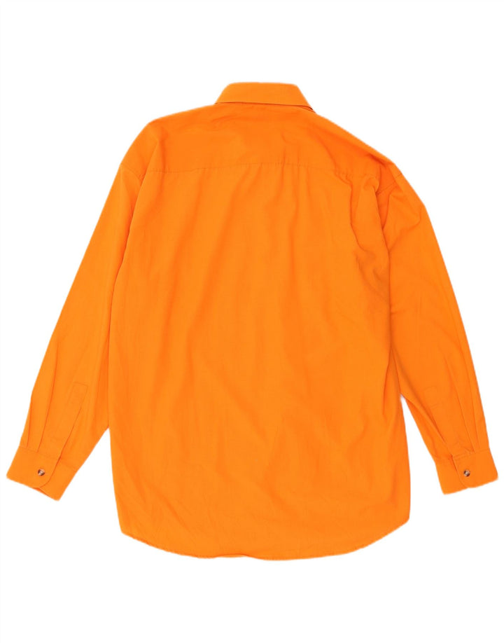 Винтажная мужская рубашка большого размера из хлопка оранжевого цвета