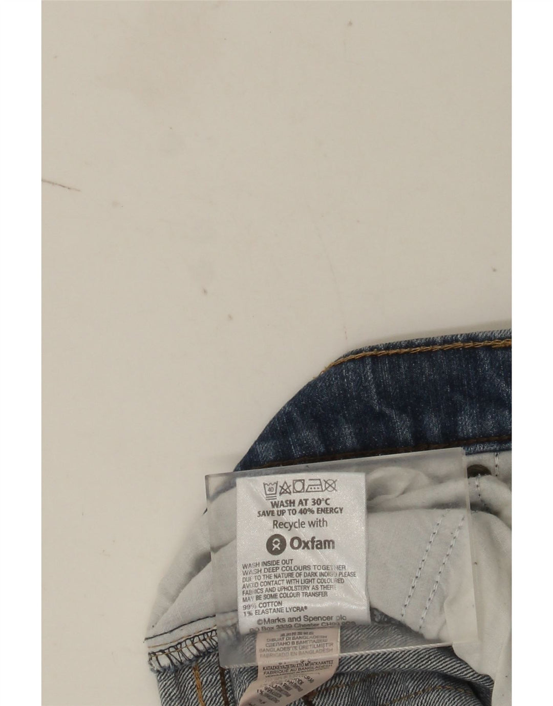 Мужские прямые джинсы Marks & Spencer W32 L31 синие, хлопок