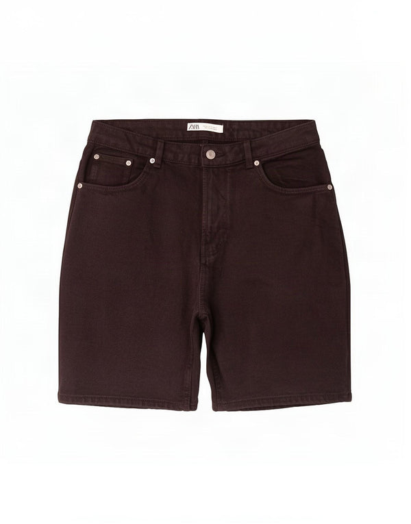 Мужские джинсовые шорты Zara EU 44, большие W34, черный хлопок