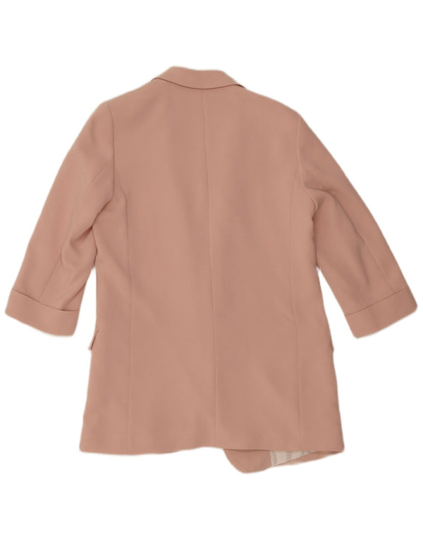Женский пиджак с открытыми рукавами 3/4 Zara UK 10, маленький розовый