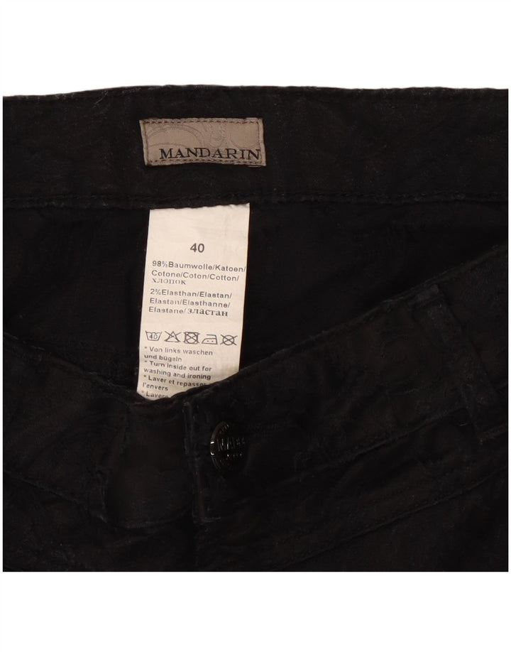 Винтажная женская юбка-карандаш EU 40 Medium W30 Черная хлопковая классика