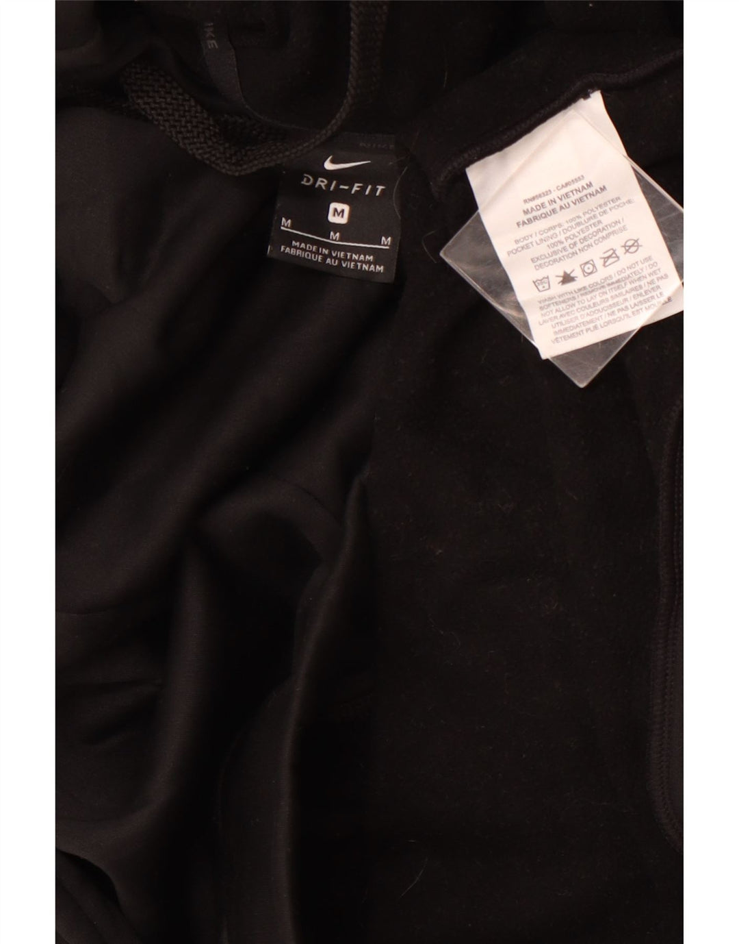 Мужской джемпер с капюшоном NIKE Dri Fit, средний черный, полиэстер